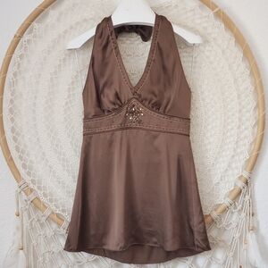 The Limited Brown Halter Top